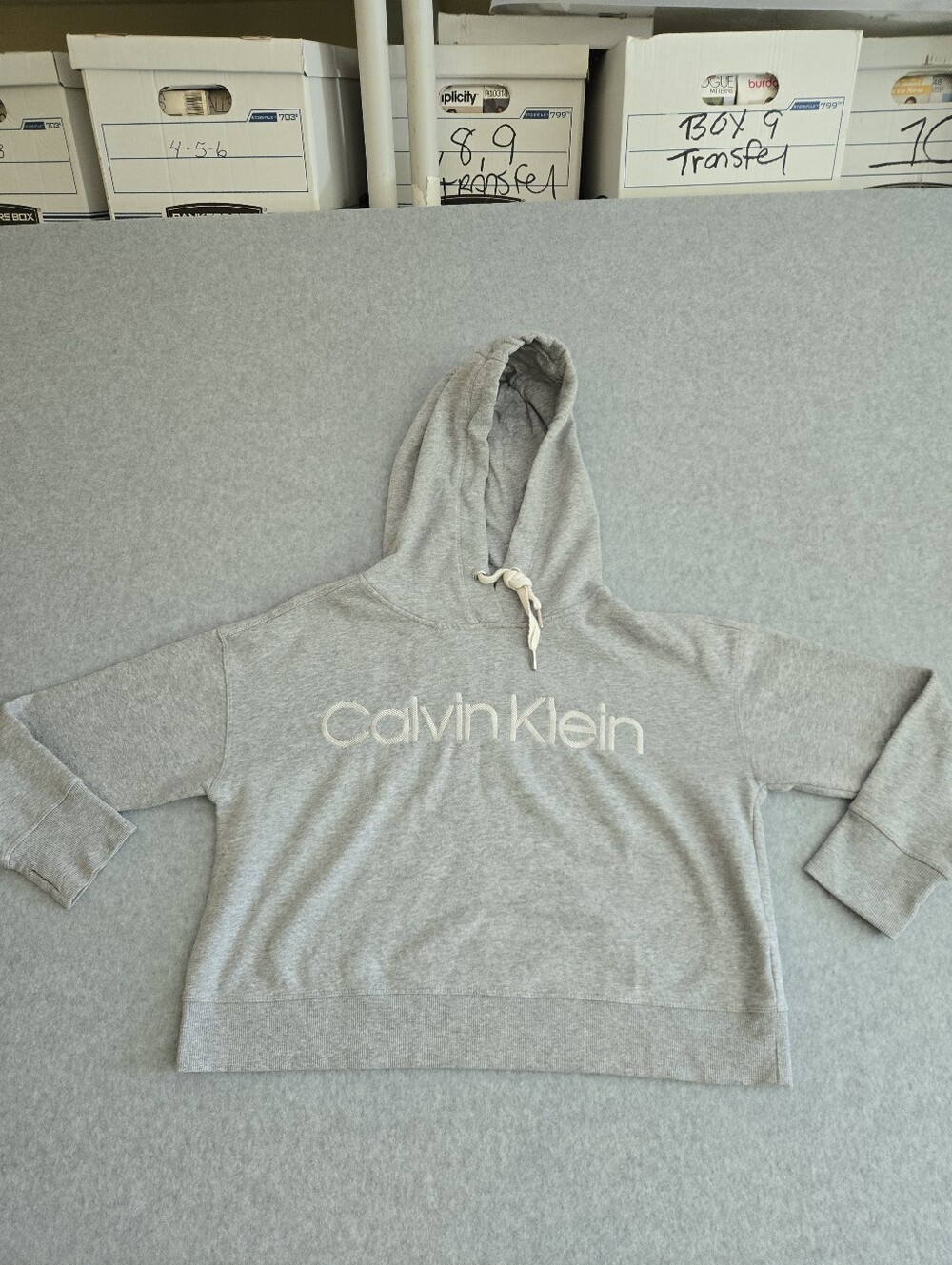 Calvin Klein Performance Cropped Logo Hoodie Medium Thumb Holes